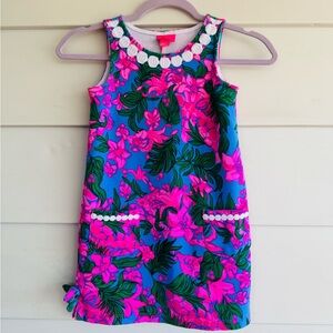 New! Lilly Pulitzer Girl’s Little Lilly Bright Floral Sleeveless Dress M 6-7